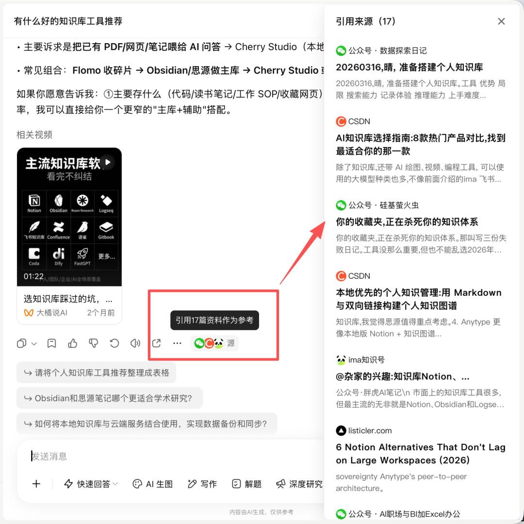 AI 助手回答生成逻辑示意