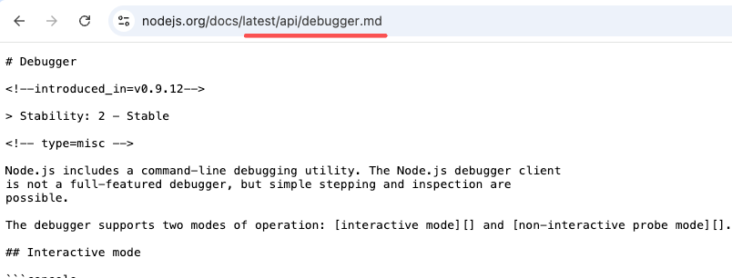 llms.txt 可直接进入 Node.js API 的 Markdown 原文