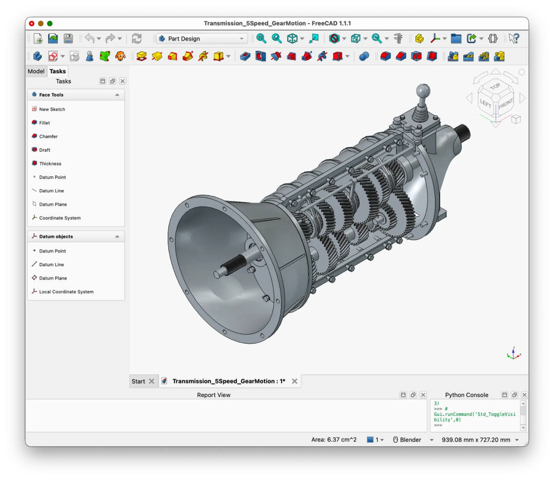 FreeCAD 渲染效果示例