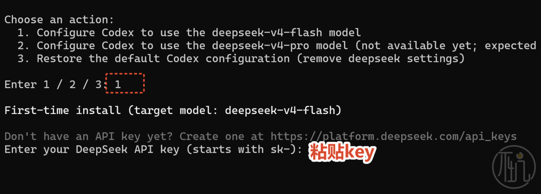 脚本选择模型与输入API Key截图