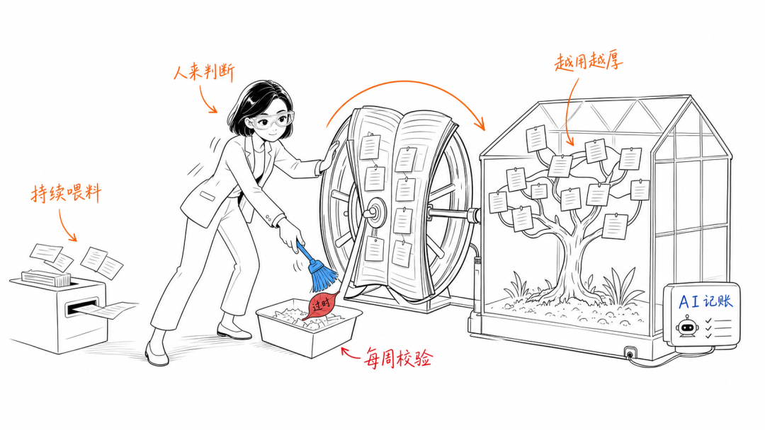 知识工程化人机分工示意图