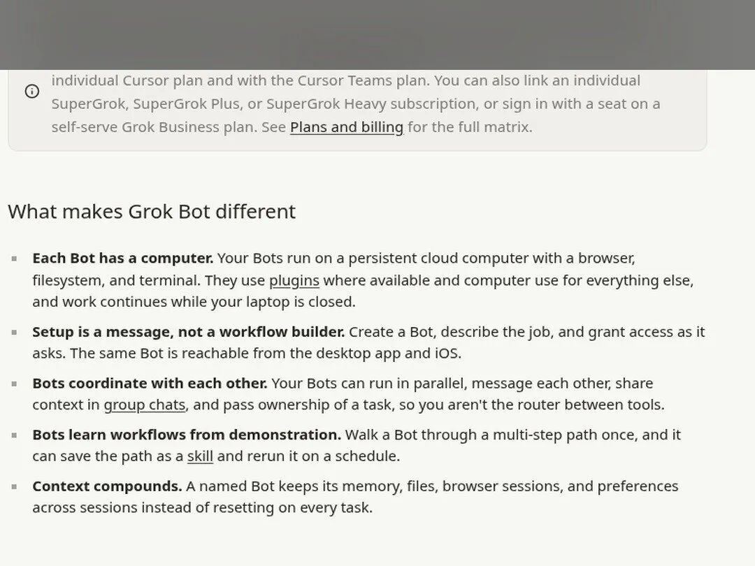 Grok Bot 流程操作界面