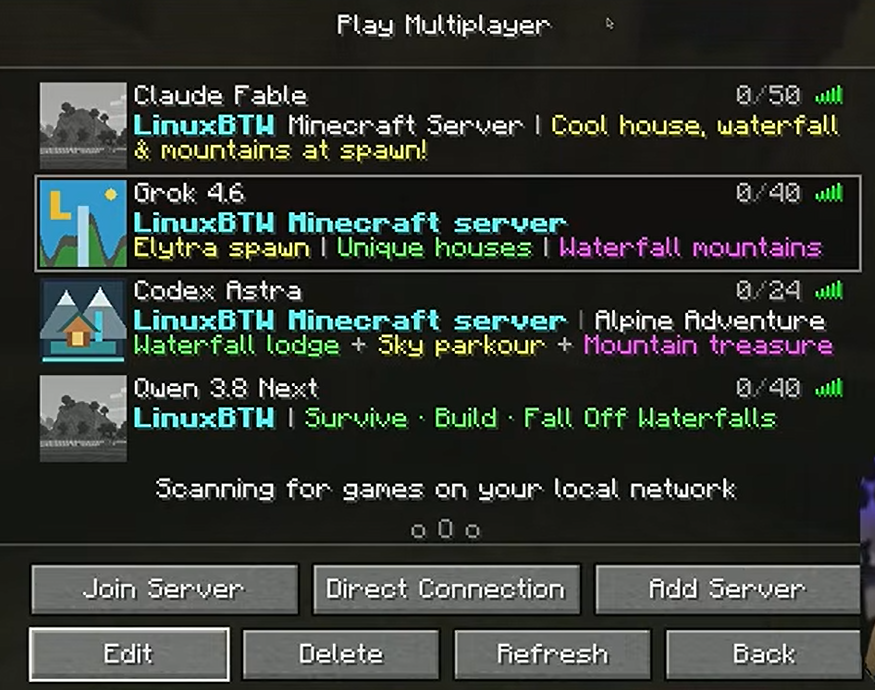 Minecraft Server挑战赛任务说明界面