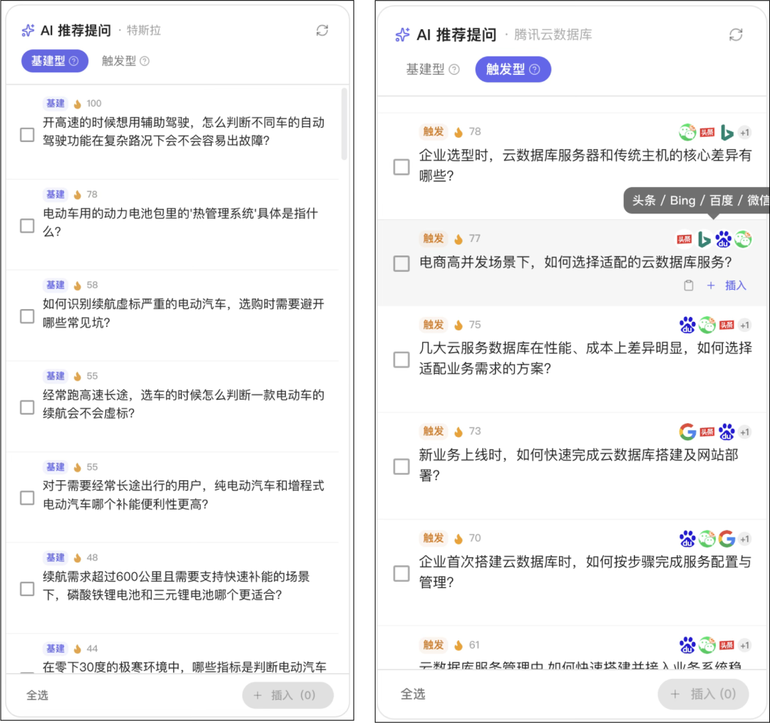 Answerbit 提问类型分类示意