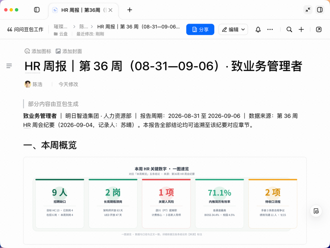 从筛简历到发offer,8个场景看豆包工作让HR更轻松 配图 22