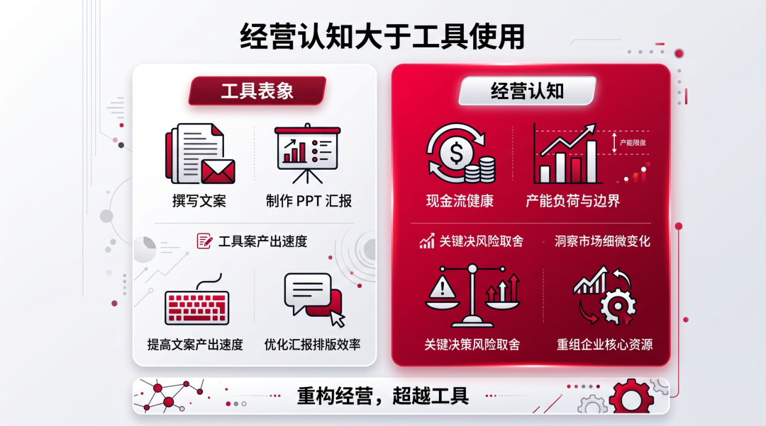 AI知道SOP但不懂老板判断逻辑示意图